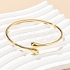 304 Stainless Steel Cuff Bangles for Women AJEW-P127-16G-2