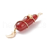 Dyed Natural Carnelian Big Pendants PALLOY-JF01866-03-3