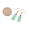 Glass Dangle Earrings EJEW-TA00449-3