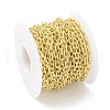 Rack Plating Brass Textured Cable Chains CHC-B021-01G-4