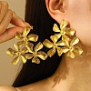 304 Stainless Steel Flower Stud Earrings EJEW-V006-04G-1