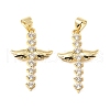 Brass Micro Pave Cubic Zirconia Pendants KK-R229-10G-B-1