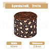8 Yards Single Face Leopard Print Polyester Ribbon OCOR-WH0085-35-2