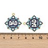 Father's Day Alloy Enamel Pendants ENAM-V001-03C-G-3