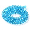 Transparent Glass Beads Strands GLAA-Q104-01C-3
