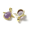 Natural Amethyst Pendants KK-F888-01G-19-2