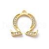Rack Plating Brass Micro Pave Cubic Zirconia Pendant KK-H449-76G-13-1