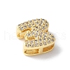 Brass Micro Pave Clear Cubic Zirconia Initial Multi-strand Links KK-S520-01G-13-2