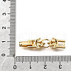 Brass Micro Pave Clear Cubic Zirconia Fold Over Clasps KK-R222-05G-3