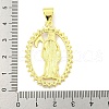 Rack Plating Brass Micro Pave Clear Cubic Zirconia Pendants KK-B091-30G-04-3