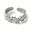 Non-Tarnish 304 Stainless Steel Open Cuff Ring RJEW-L110-020P-2
