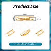Unicraftale 20Pcs 4 Colors Brass Fold Over Clasps KK-UN0003-10A-3