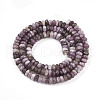 Natural Lepidolite/Purple Mica Stone Beads Strands G-T140-77-2