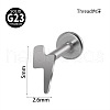 G23 Titanium 17 Gauge Internally Threaded Labrets WGEEA58-34-1