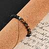 Natural Lava Rock & Tiger Eye Beaded Stretch Bracelets for Women Men BJEW-F486-04AS-3