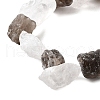 Natural Quartz Crystal and Smoky Quartz Beads Strands G-S386-C16-4