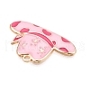 Rack Plating Alloy Enamel Pendants X-ENAM-N056-381KCG-01-2
