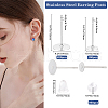 Beebeecraft 800Pcs 2 Styles  304 Stainless Steel Flat Round Blank Peg Stud Earring Findings FIND-BBC0003-52-2