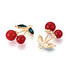 Alloy Rhinestone Pendants FIND-N008-01G-2