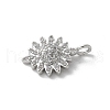Brass Micro Pave Cubic Zirconia Pendants KK-P292-16P-2
