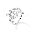 925 Sterling Silver Micro Pave Cubic Zirconia Open Rings for Women IW9494-2-6