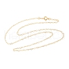 Brass Heart Link Chain Necklaces for Women NJEW-Z068-03G-02-4