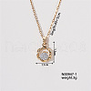 Chic Minimalist Flower Brass Micro Pave Cubic Zirconia Pendant Necklaces LU0770-1-1