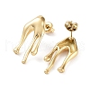 304 Stainless Steel Stud Earrings EJEW-P245-10G-2