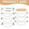 Alloy Charm Hanging Chains Collar Pins Tie Clips AJEW-GO00024-2