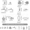  72Pcs 12 Style Tibetan Style Alloy Pendants TIBE-NB0001-23-5