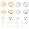Unicraftale DIY Flat Round Pendant Making Kit DIY-UN0004-84-1