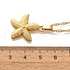 Summer Beach 304 Stainless Steel Pendant Rope Chain Necklaces for Women STAS-Z108-01G-01-5