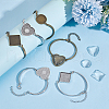 GOMAKERER DIY Blank Dome Alloy Bracelet Making Kits DIY-GO0002-22-4