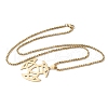 304 Stainless Steel Viking Triquetra Knot Pendant Necklaces NJEW-H065-06G-2