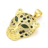 Brass Micro Pave Cubic Zirconia Pendants KK-K354-14A-G-2