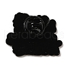Black Zinc Alloy Brooches JEWB-M030-02D-EB-3