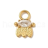 Ion Plating(IP) 304 Stainless Steel with Rhinestone Charms STAS-G351-17G-02-1