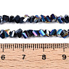 Electroplate Opaque Glass Beads Strands GLAA-N022-4mm-01-4