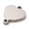 Non-Tarnish 304 Stainless Steel Love Connector Charms STAS-E199-09P-2
