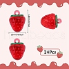 SUNNYCLUE 24Pcs Transparent Resin Imitation Fruit Pendants INS-SC0001-01-2