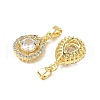 Brass Micro Pave Cubic Zirconia Pendants KK-K293-56G-2