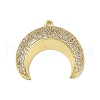 Brass Micro Pave Cubic Zirconia Pendants KK-M322-43G-1
