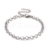 Non-Tarnish 304 Stainless Steel Rolo Chain Bracelet for Men Women BJEW-E031-06P-04-1