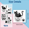 4Pcs 4 Styles PVC Stamp DIY-WH0487-0019-6