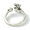 Bear Alloy Open Cuff Rings RJEW-K275-39AS-3