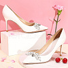 GOMAKERER 4Pcs 2 Colors Wing Alloy Rhinestone Shoe Decoration FIND-GO0002-27-7