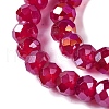 Baking Electroplate Glass Beads Strands X1-DGLA-A039-J6MM-B02-3