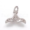 Brass Micro Pave Cubic Zirconia Charms Pendants ZIRC-K070-36P-2