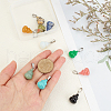   10Pcs 10 Style Gemstone Pendants G-PH0001-37-5