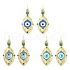 Rack Plating Brass Micro Pave Clear Cubic Zirconia Stud Earrings for Women EJEW-M260-23G-1
